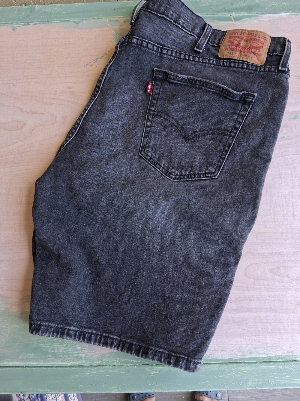 Levi's Men's Black Denim Jean Shorts